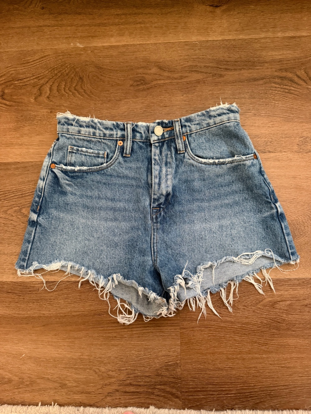 Blank NYC High-Rise Distressed Cutoff Denim Shorts